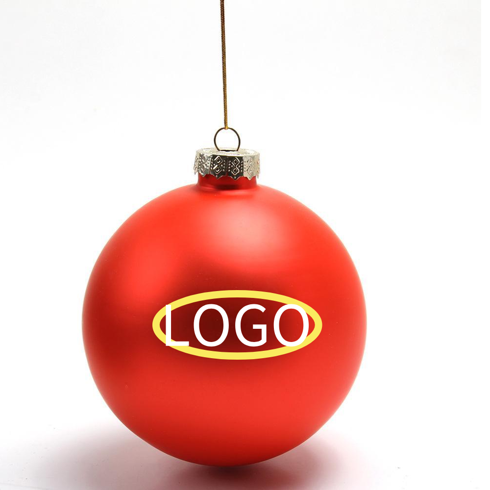 Custom Logo Christmas Glass Balls 4