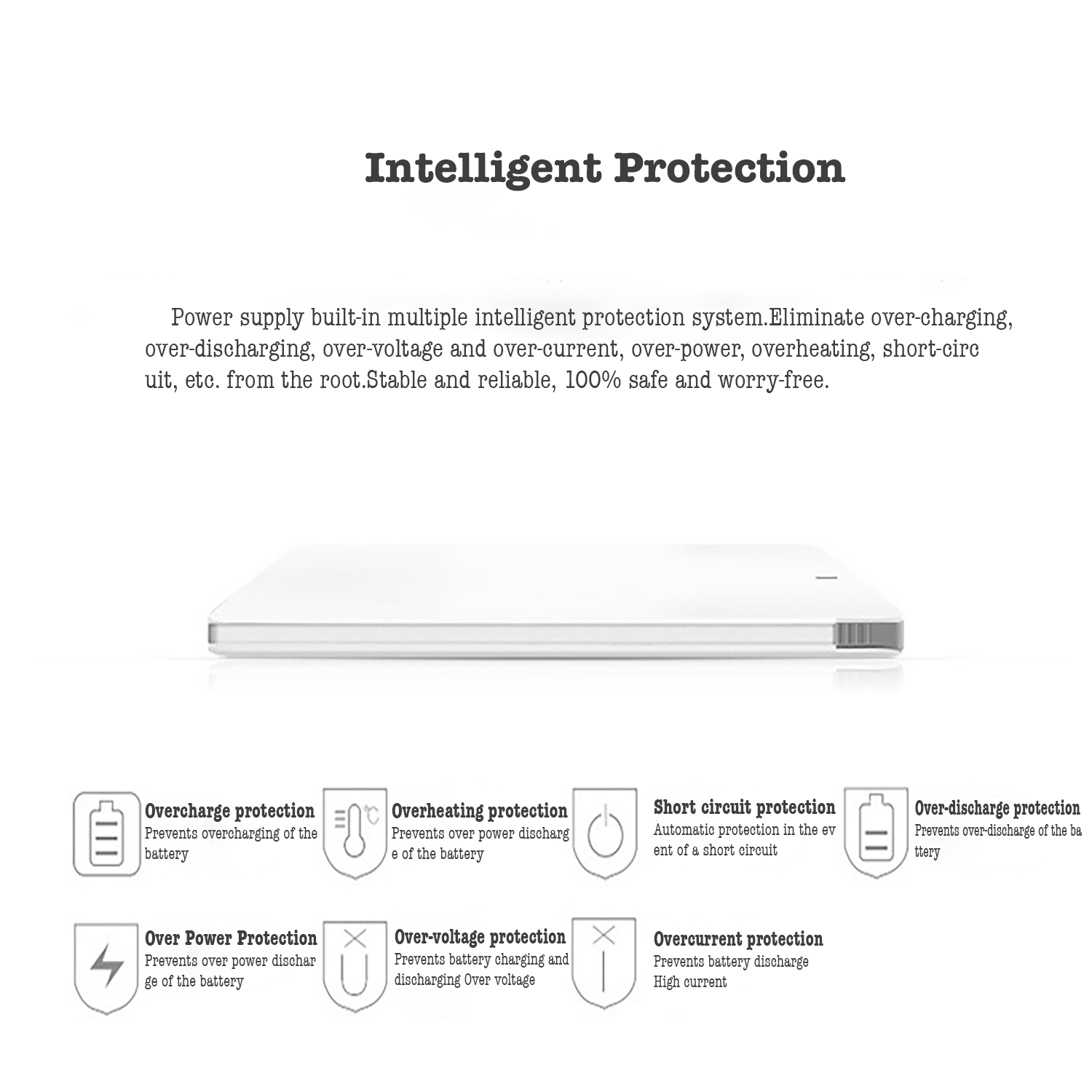 4000mAh Power Bank with Built In Cable 4