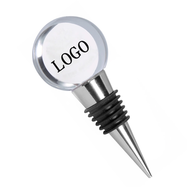 Round Crystal Wine Stoppers 2