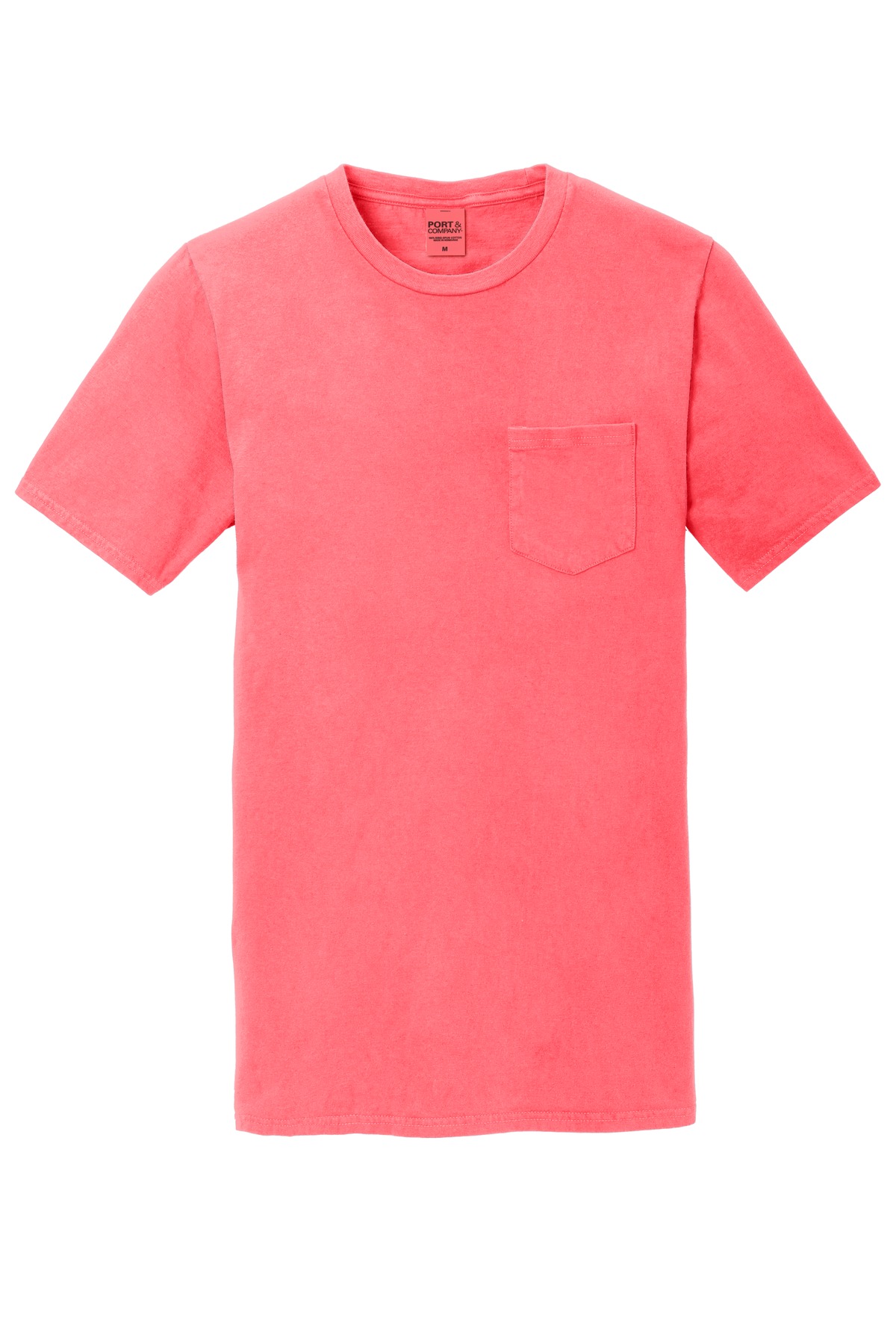 Port & Co Beach Wash Garment-Dyed Pocket Tee. PC099P 105