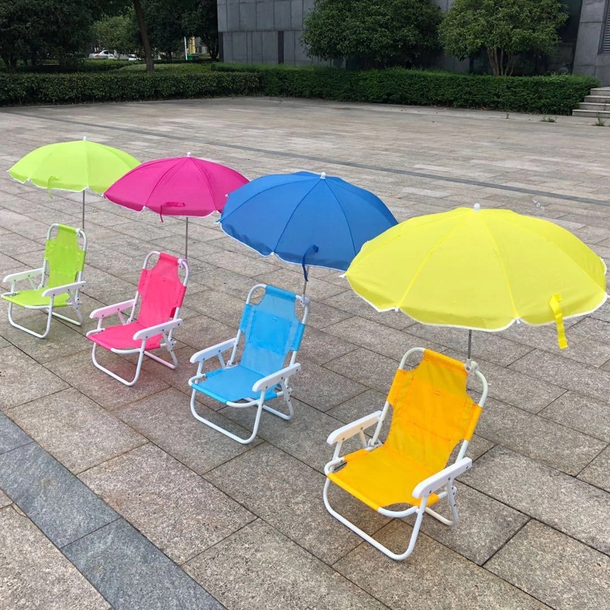 Outdoor Children Folding Beach Chair with Parasol 3