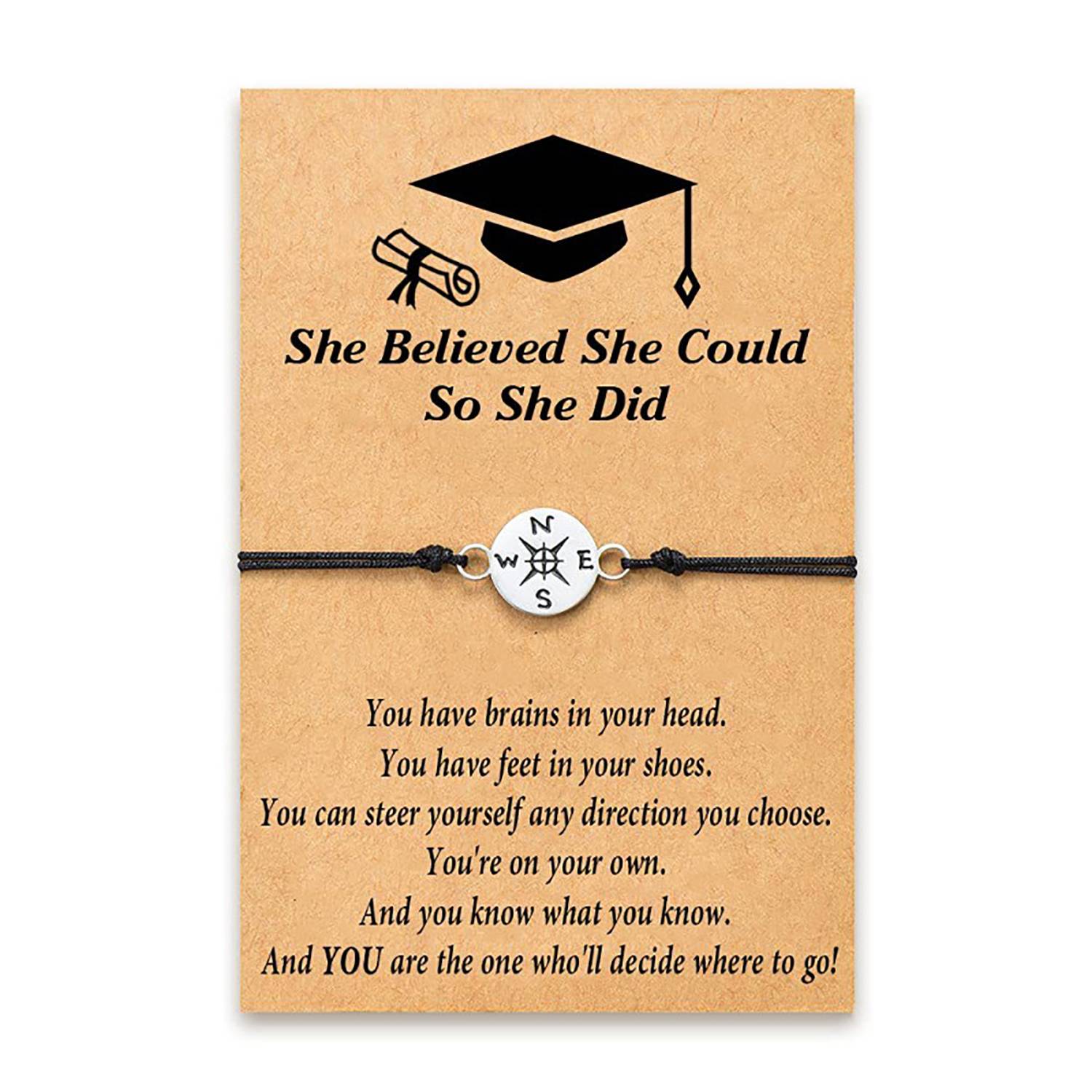 Graduation Compass Bracelet W/ Hollow Design 10