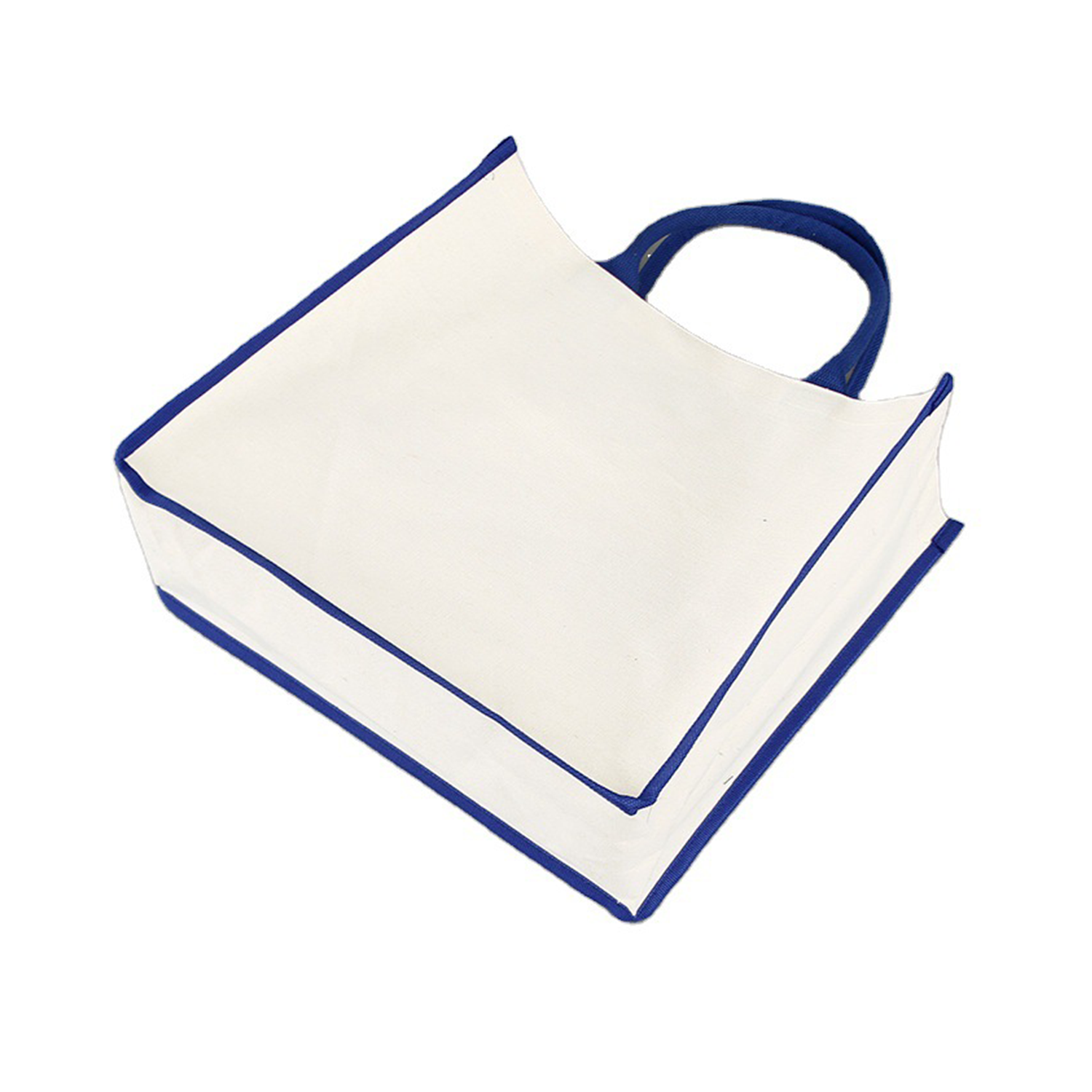 Canvas Tote Bag With Color Stripe, custom tote bag with logo imprint 5