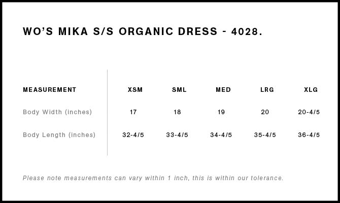 Wo's Mika Organic S/S Dress | 4028 13