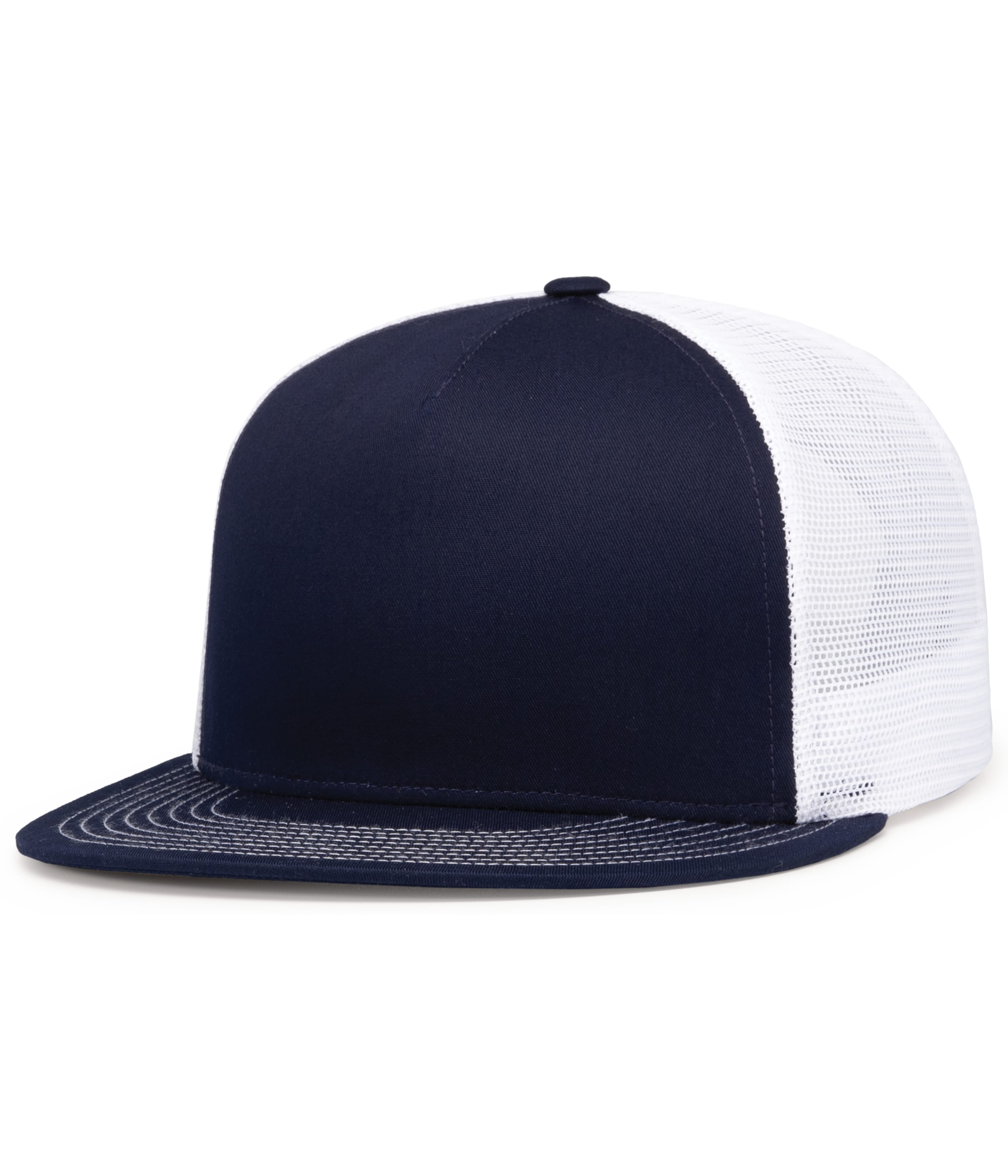 D-Series 5-Panel Trucker Snapback Cap, custom hat with logo imprint 14