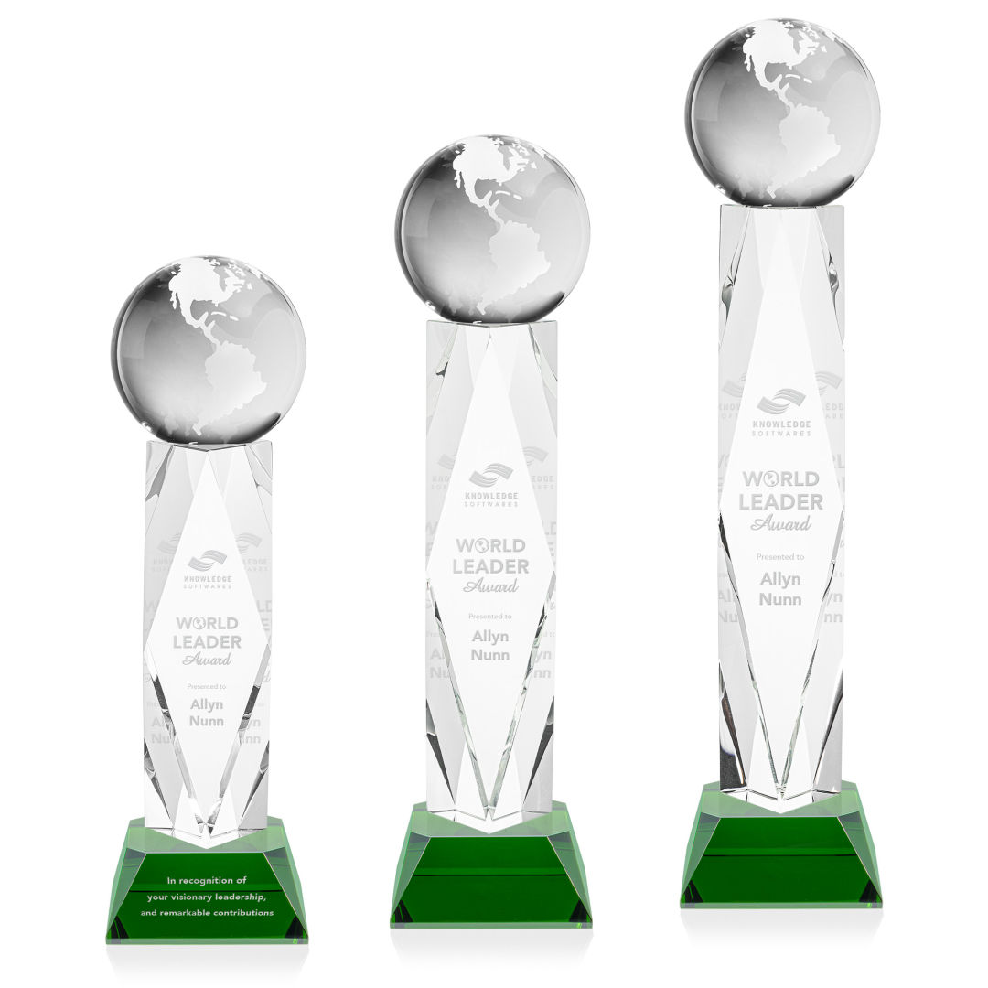 Globe Award on Toscana Base - Green 12