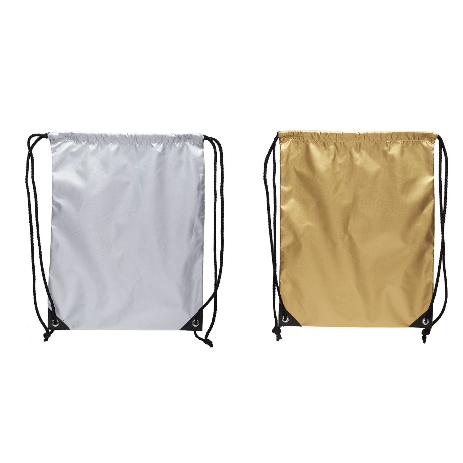 Urban Glow Metallic Drawstring Bags 1