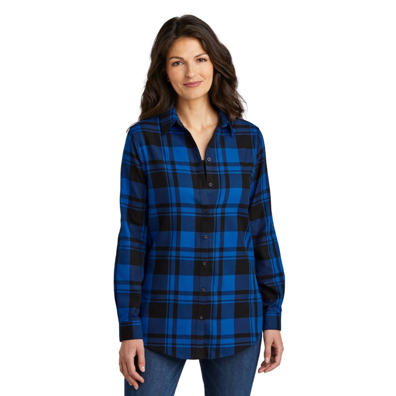 Port Authority Ladies Plaid Flannel Tunic . 17