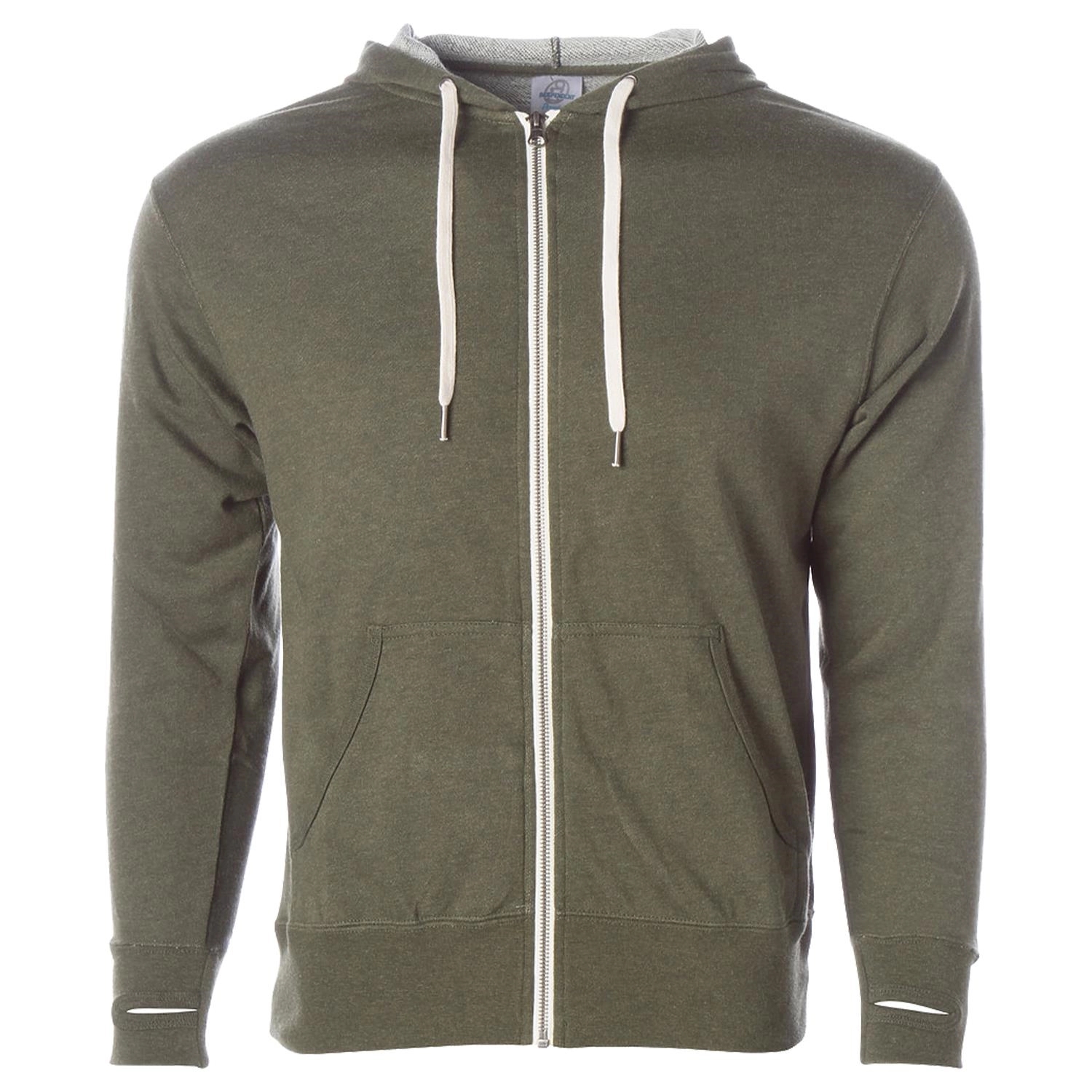 Unisex Heather French Terry Zip Hooded Sweatshirt, custom hoodie or sweatshirt with logo imprint 6