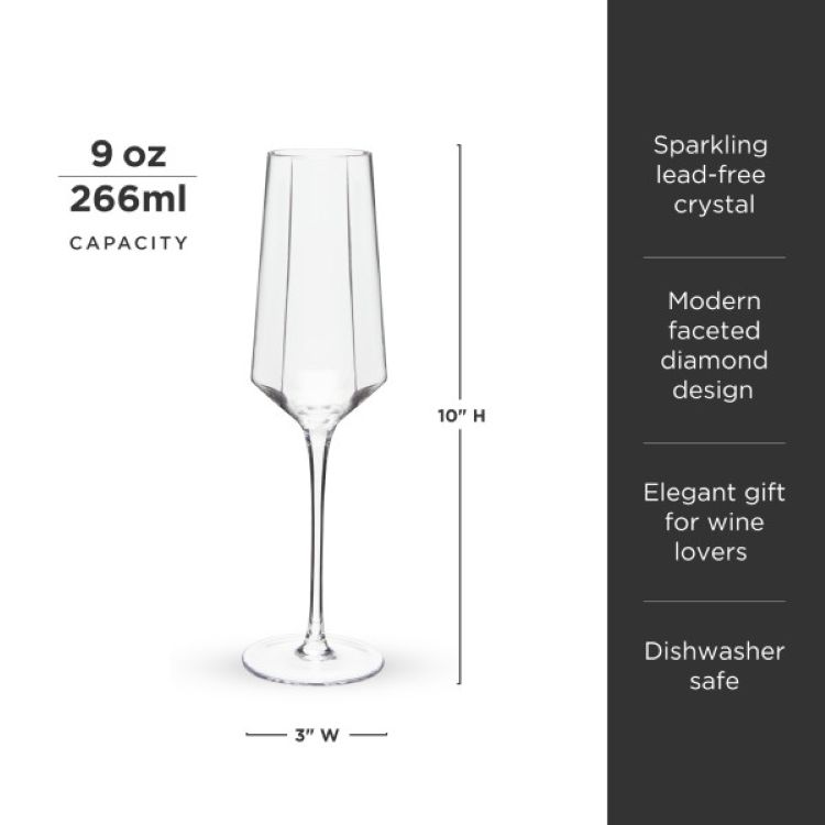 Viski® Seneca Crystal Champagne Flute 2