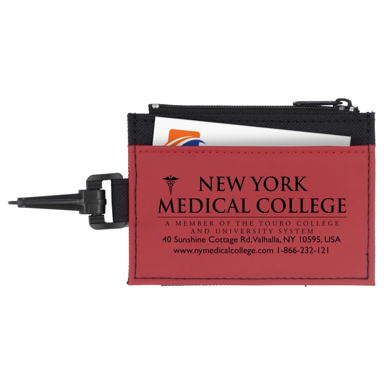 "The Regent" ID Holder with Zipper Wallet and Plastic Carabiner 17