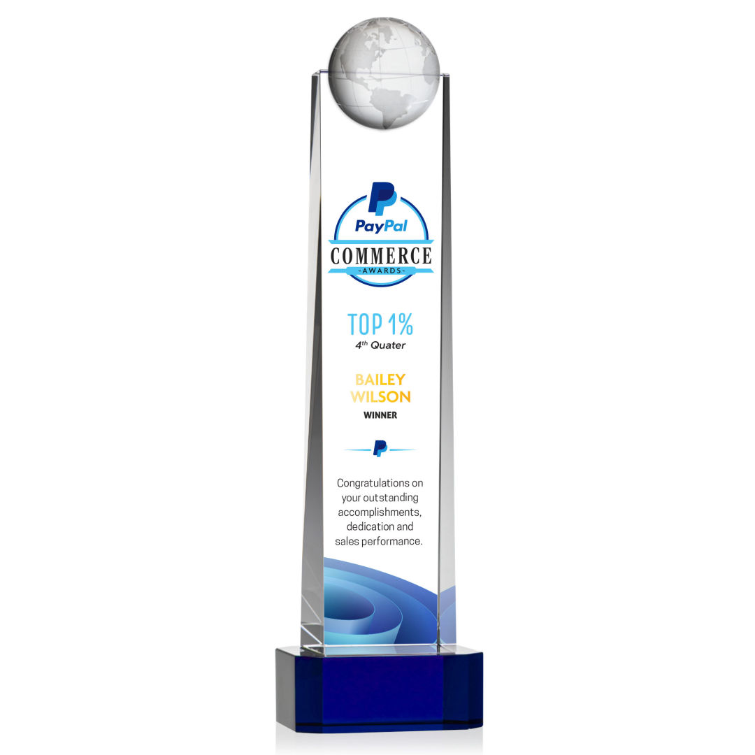 Sherbourne Globe VividPrint™ Award - Blue 8