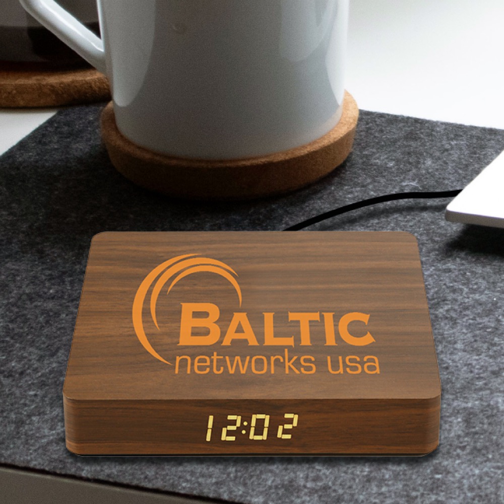 Eco Fast Wireless Charging Alarm Clock W/Temp 7