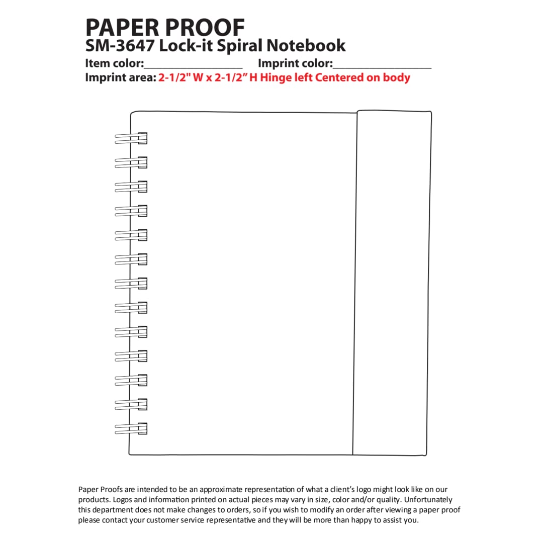 FSC® Mix 6.5" x 7" Lock-it Spiral Notebook 16