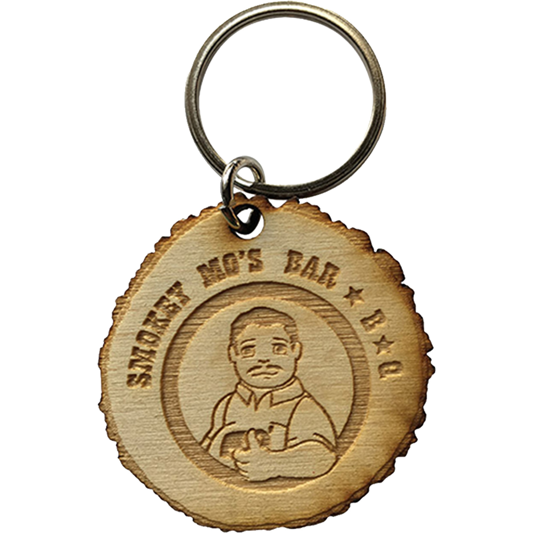 Custom Wood Log Cut Keychains 4