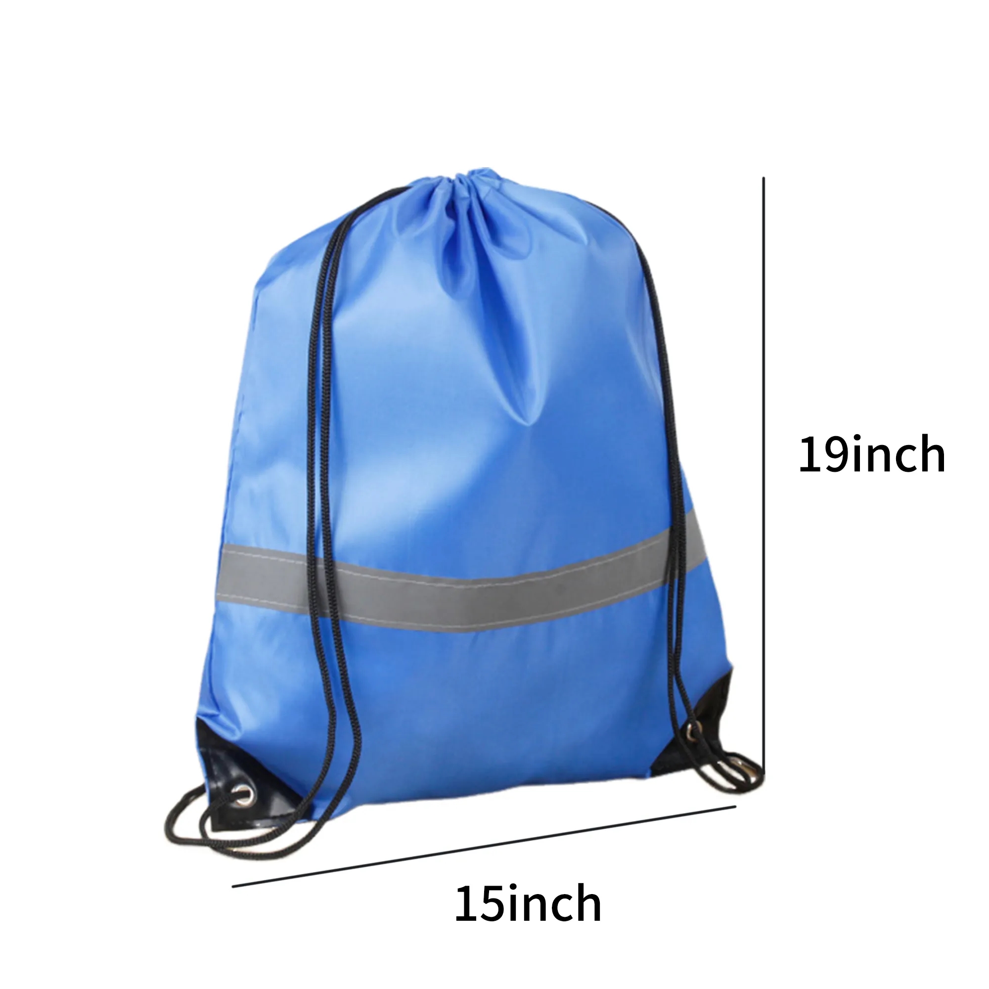 Lightweight Neon Polyester Drawstring Bag 10