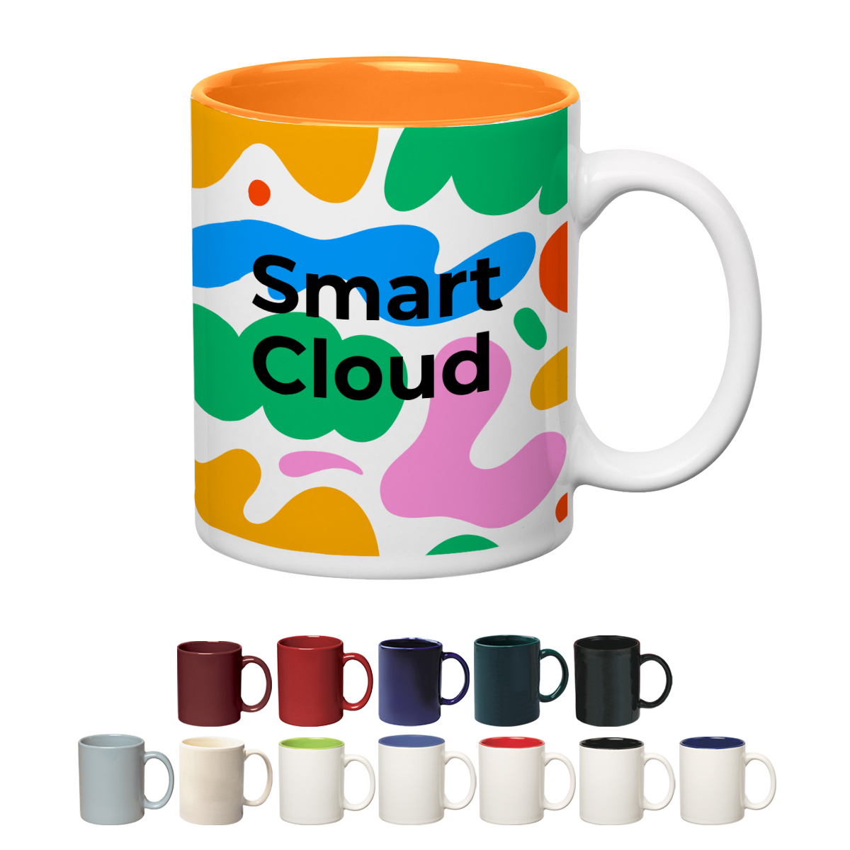 11 Oz. Full Color Hughes Stoneware Mug With C-Handle 8