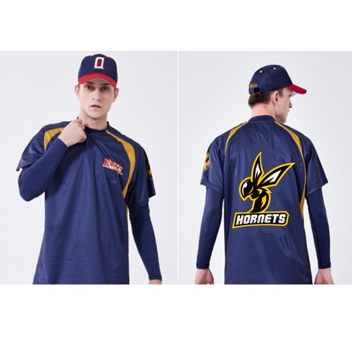 Premium Full Sublimation 2-Button Front Baseball Jersey - Nike Dragonfly Mesh 1