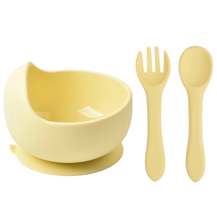Silicone Suction Bowls for Baby with Spoon and Fork 25