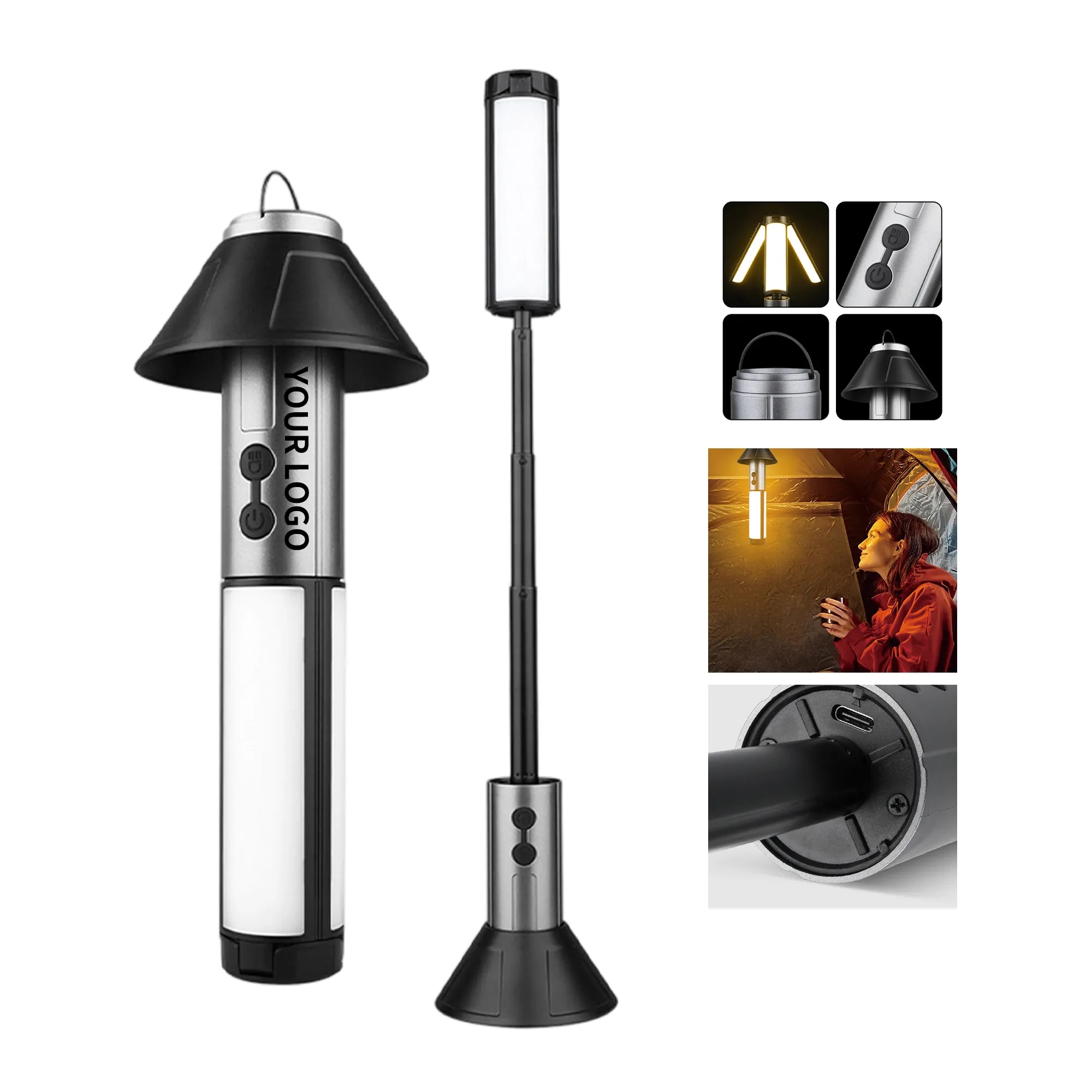 Portable Steel Telescopic Camping Lantern 2