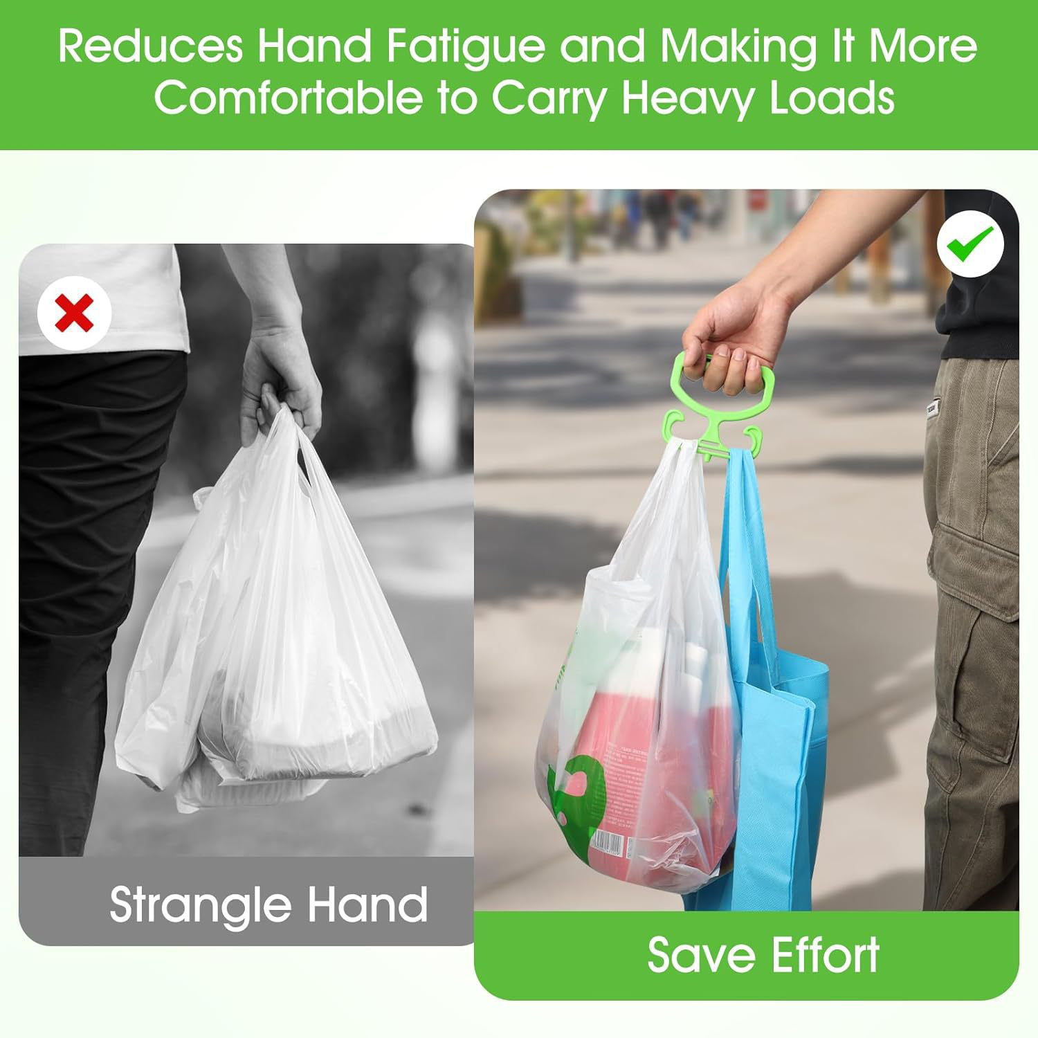 Multipurpose Grocery Shopping Bag Carrier Handle Holder 11