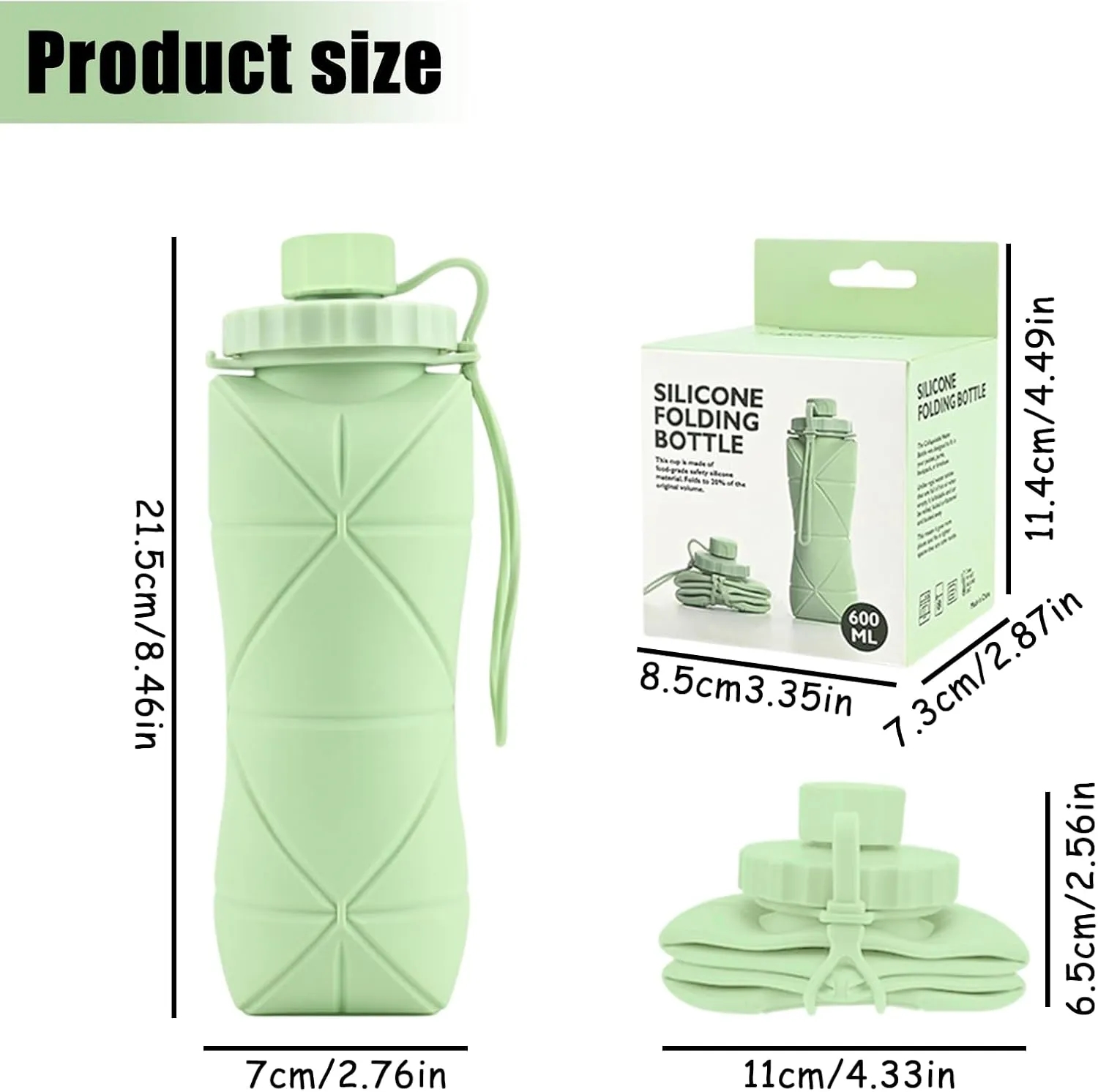 Portable Silicone Travel Water Bottle 3