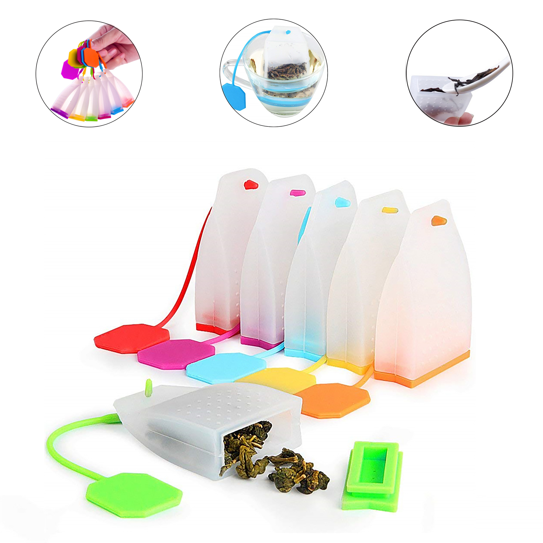 Silicone Reusable Tea Bag Filters 5
