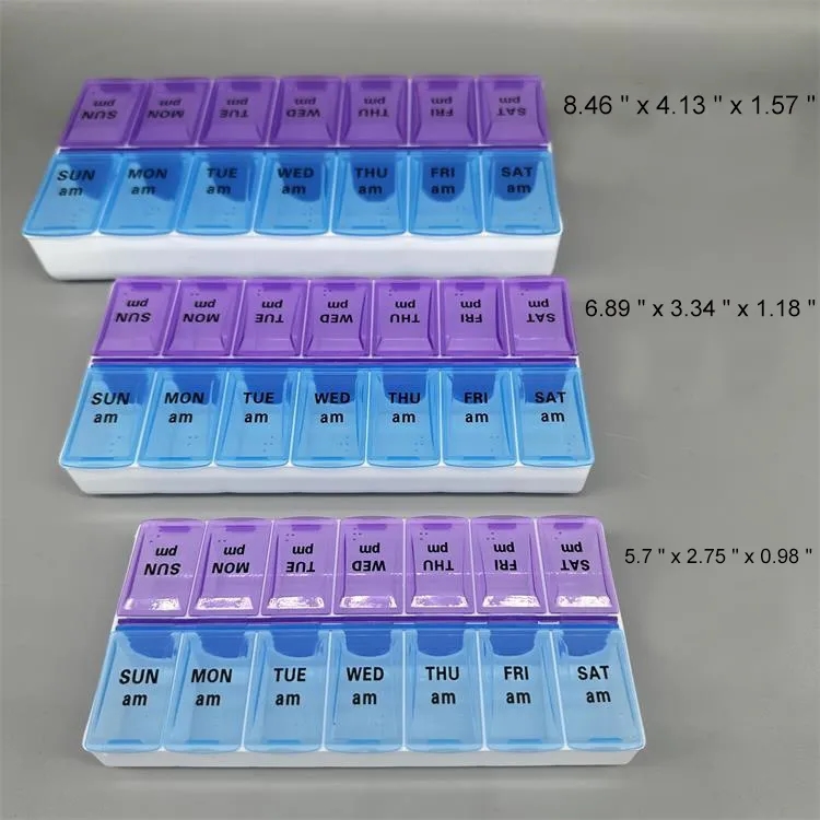 7 Days AM PM Weekly Pill Organizer Box 6