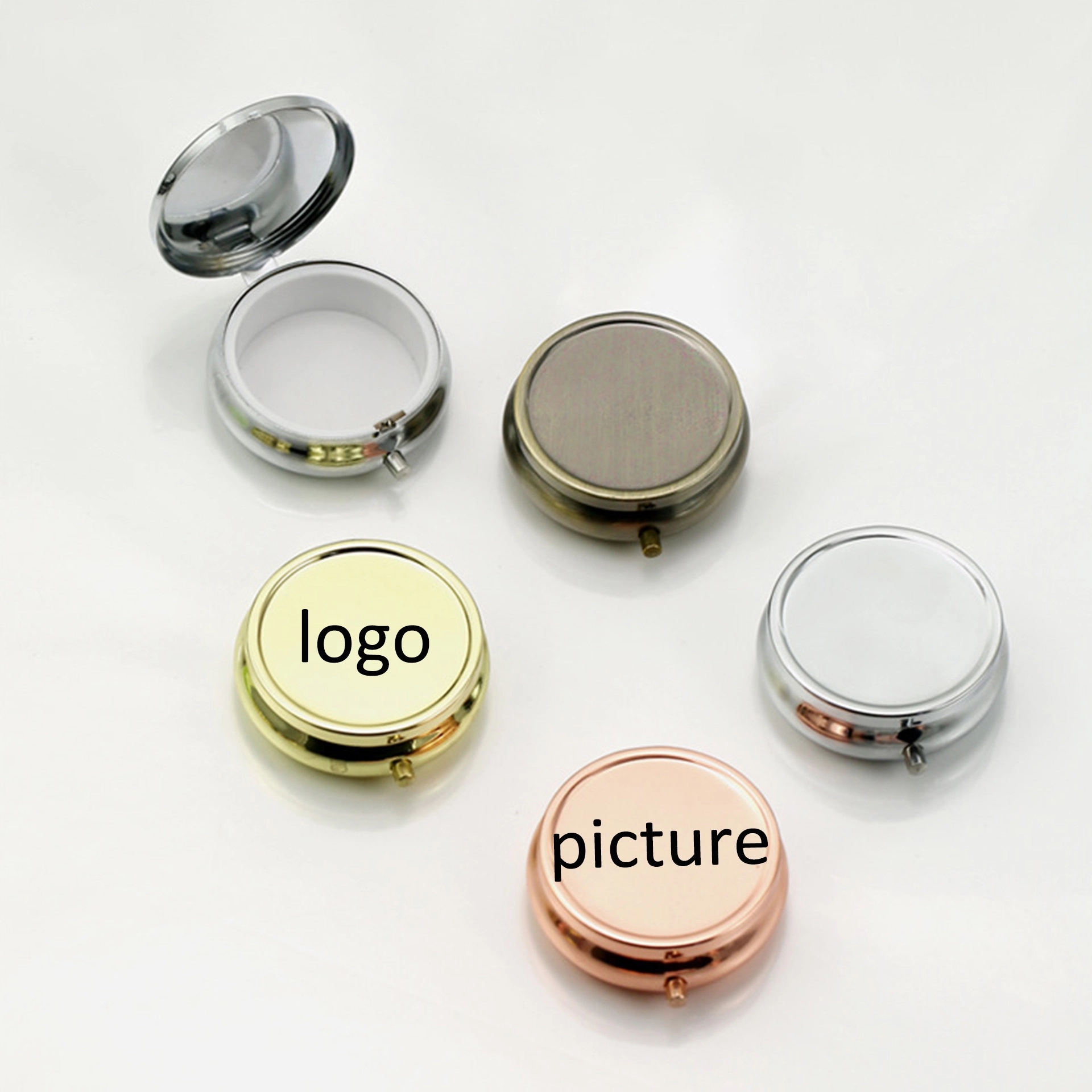 Portable Mini Silver Medicine Drug Holder Container 6
