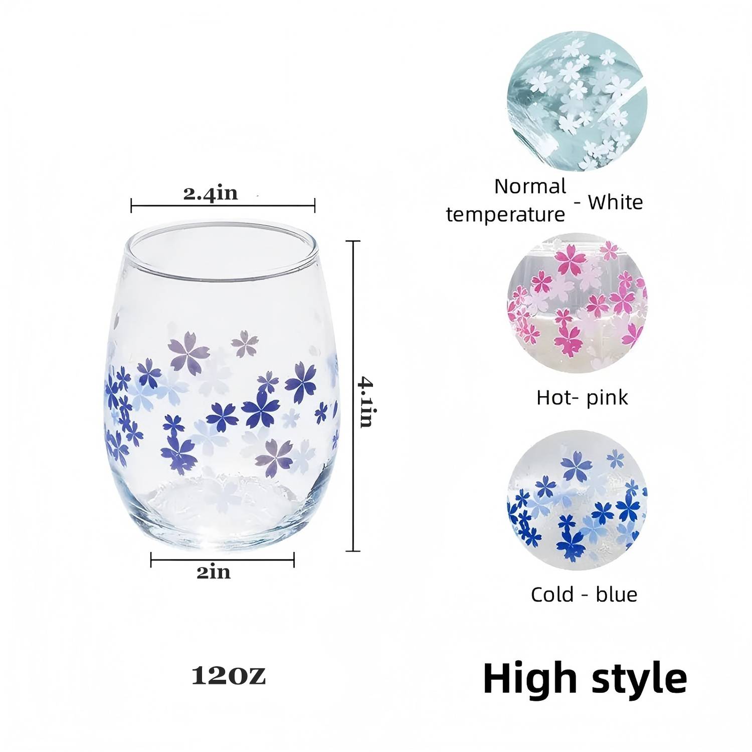 12oz Color Changing Glass Cup – Heat-Resistant & Durable 4