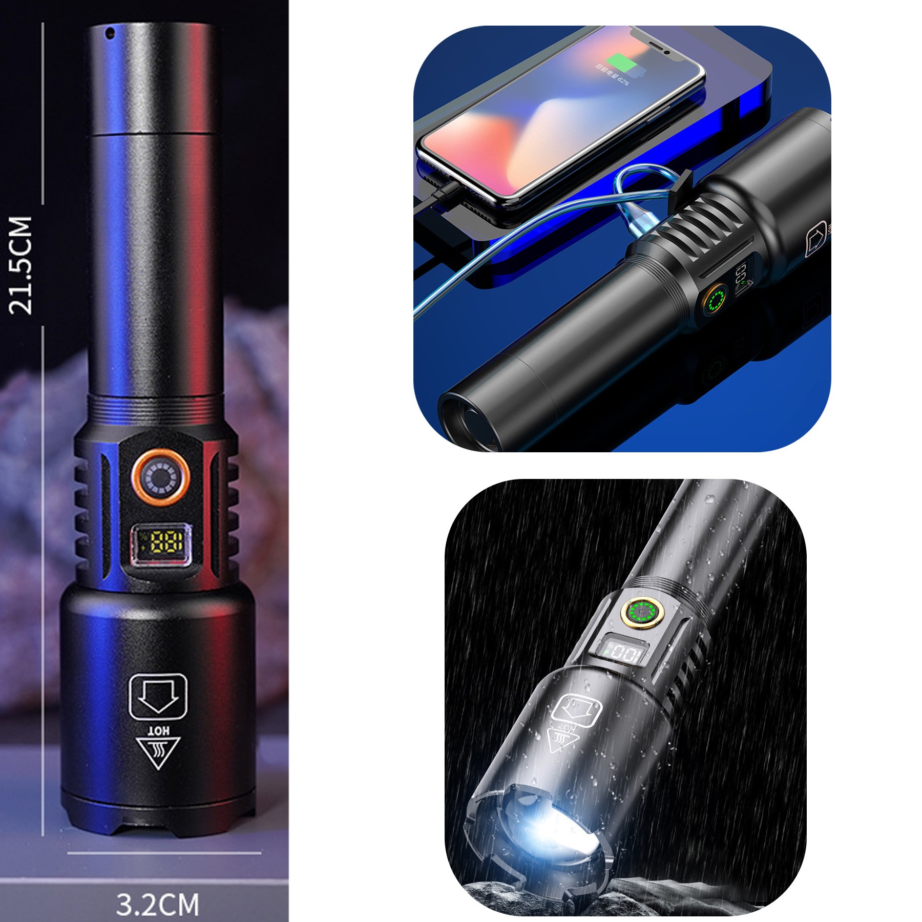 Rechargeable Flashlight High Lumens 2