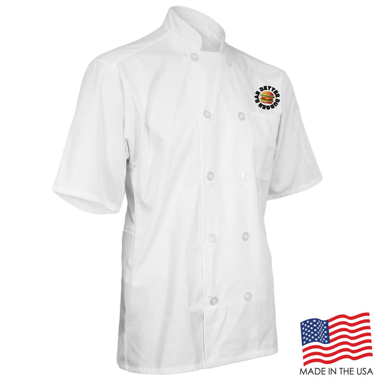 Mesh Back Chef Coat with Short Sleeves (FULL COLOR LOGO) 7