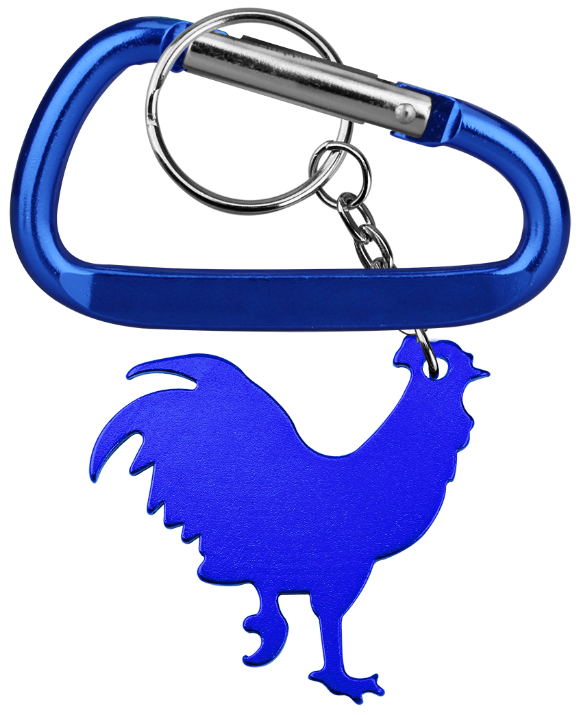 Rooster Shape Bottle Opener with Key Chain & Carabiner 1
