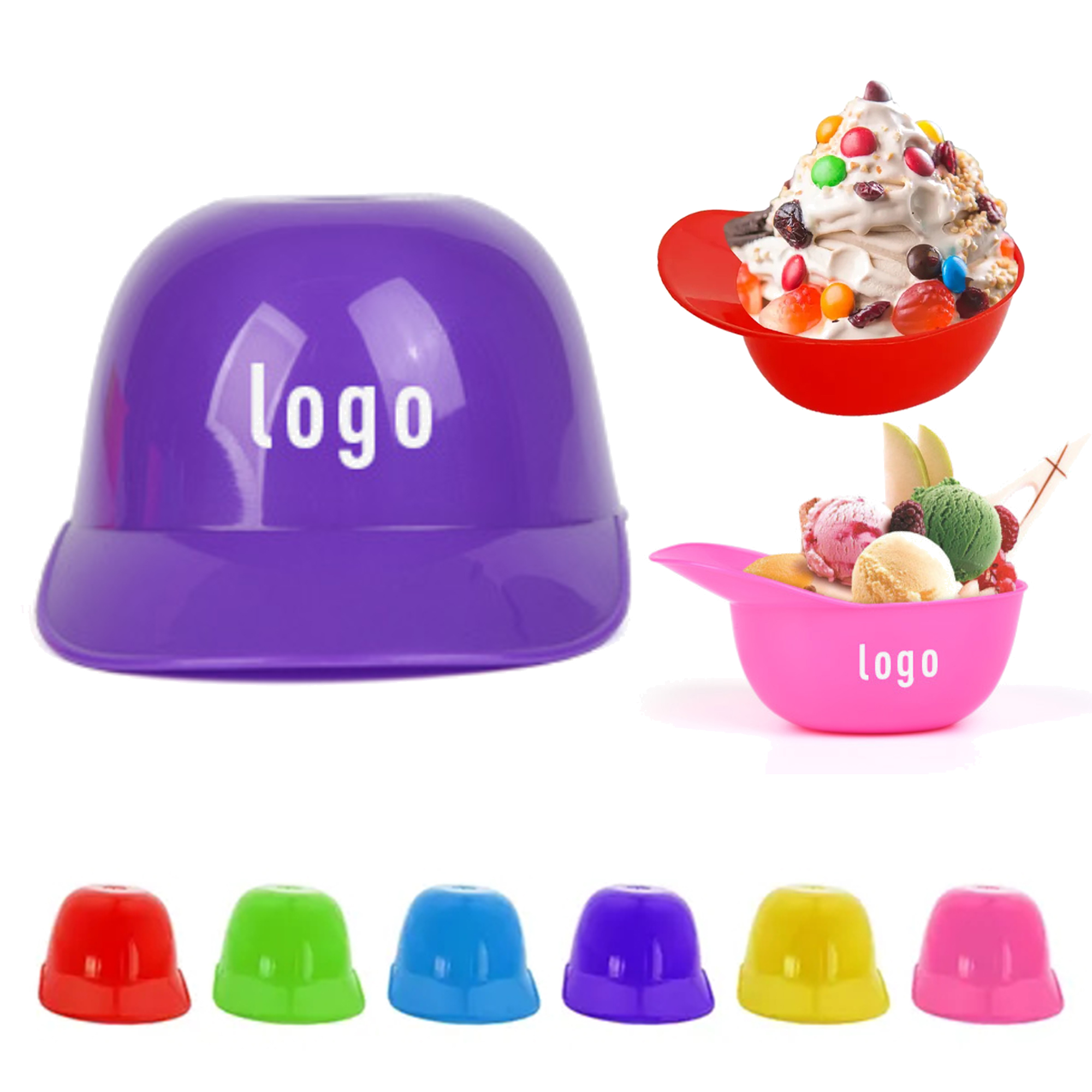 Baseball Shape Plastic Ice Cream Bowl 2