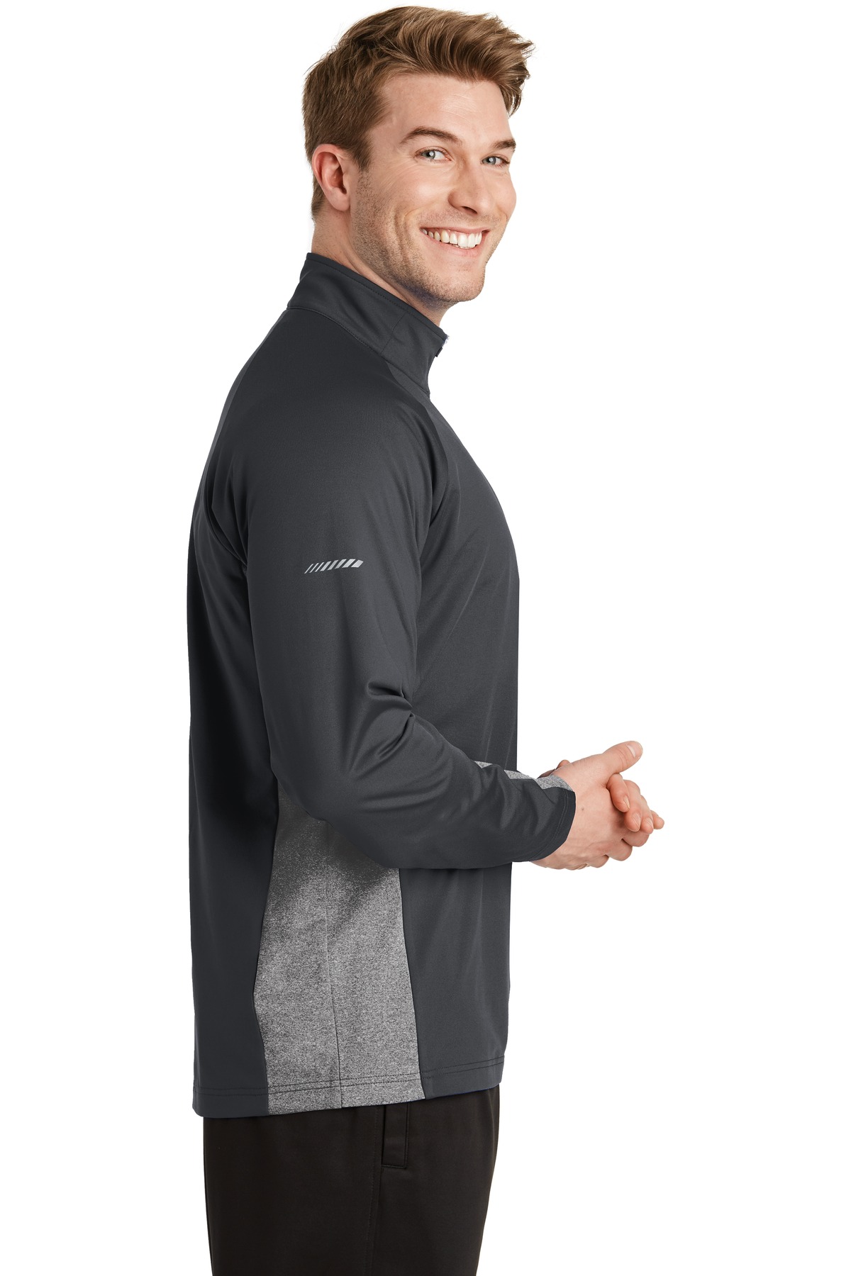 Sport-Tek Sport-Wick Stretch Contrast 1/4-Zip Pullover. ST854, custom hoodie or sweatshirt with logo imprint 6