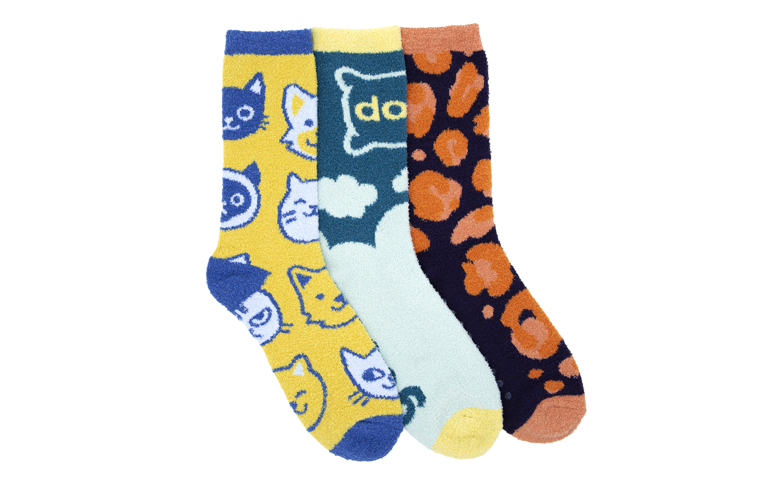 Fuzzy Socks with Rubber Grips