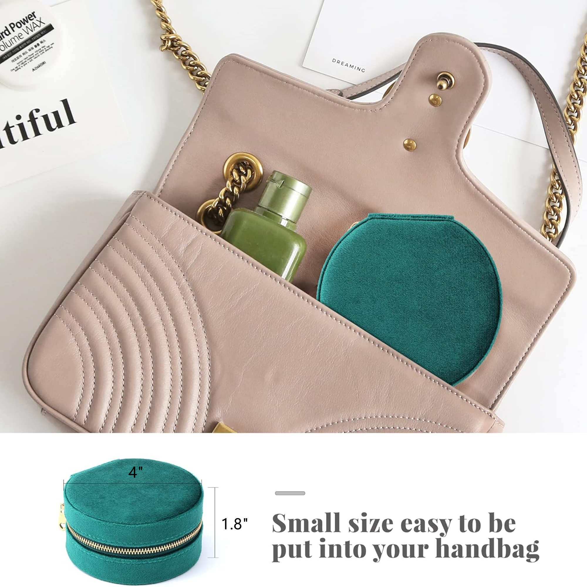 Small Velvet Jewelry Travel Organizer 3