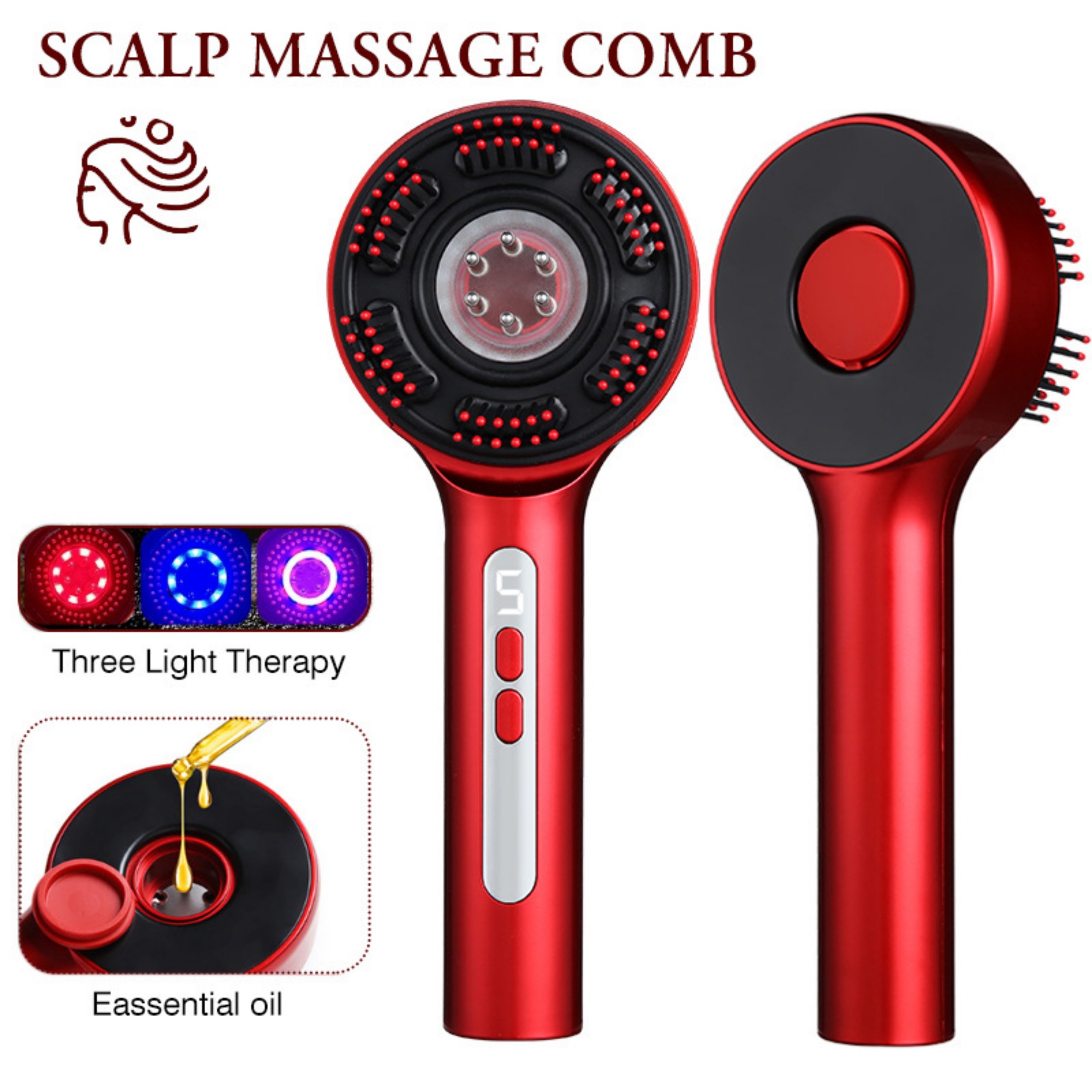 Electric Scalp Massager Hair Growth Brush 12