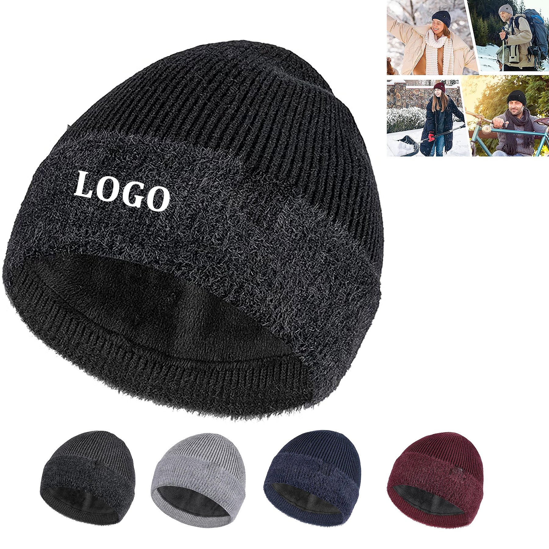 Brimless Warm Knit Beanie 7