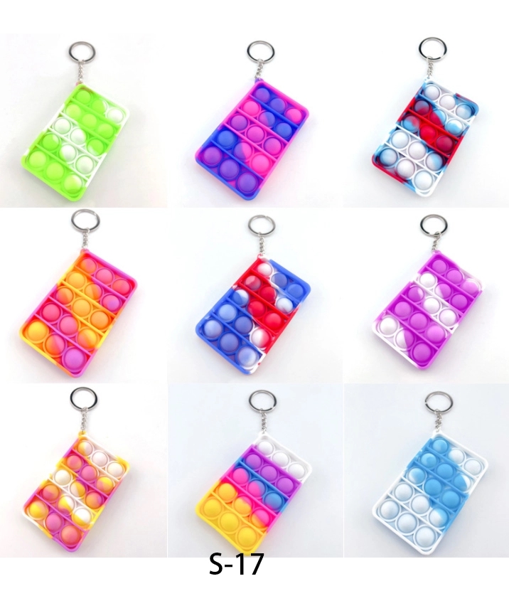 Stress Relief Fidget Silicone Flipping keychain 25