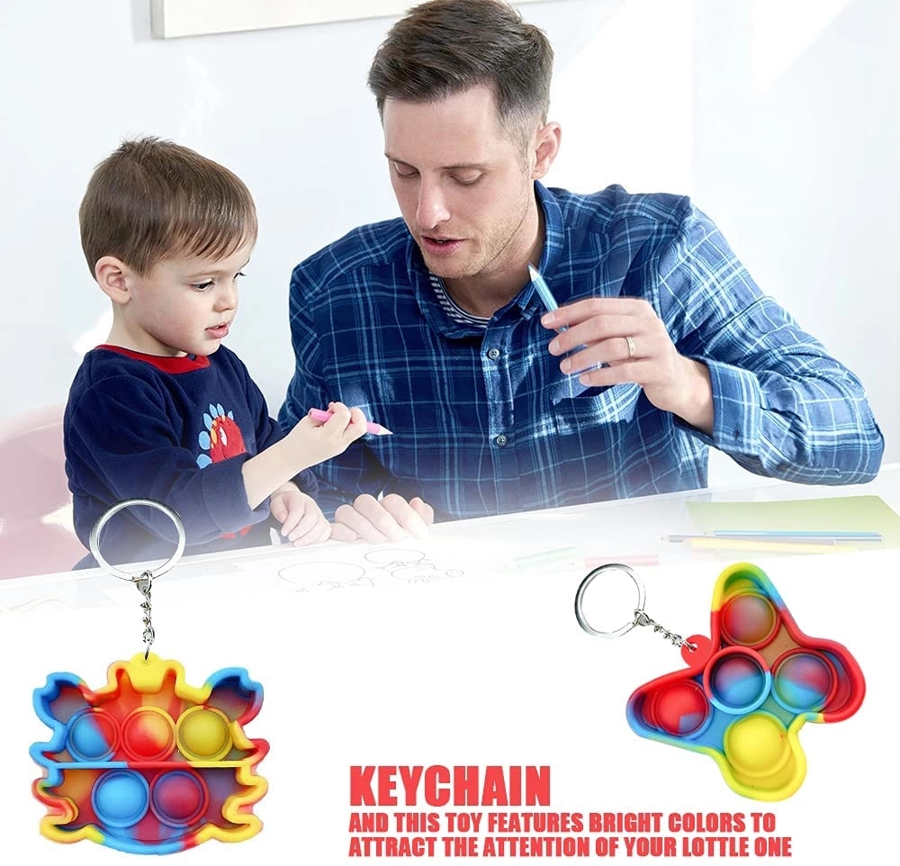 Push Bubble Fidget Sensory Toy With Buckle 9