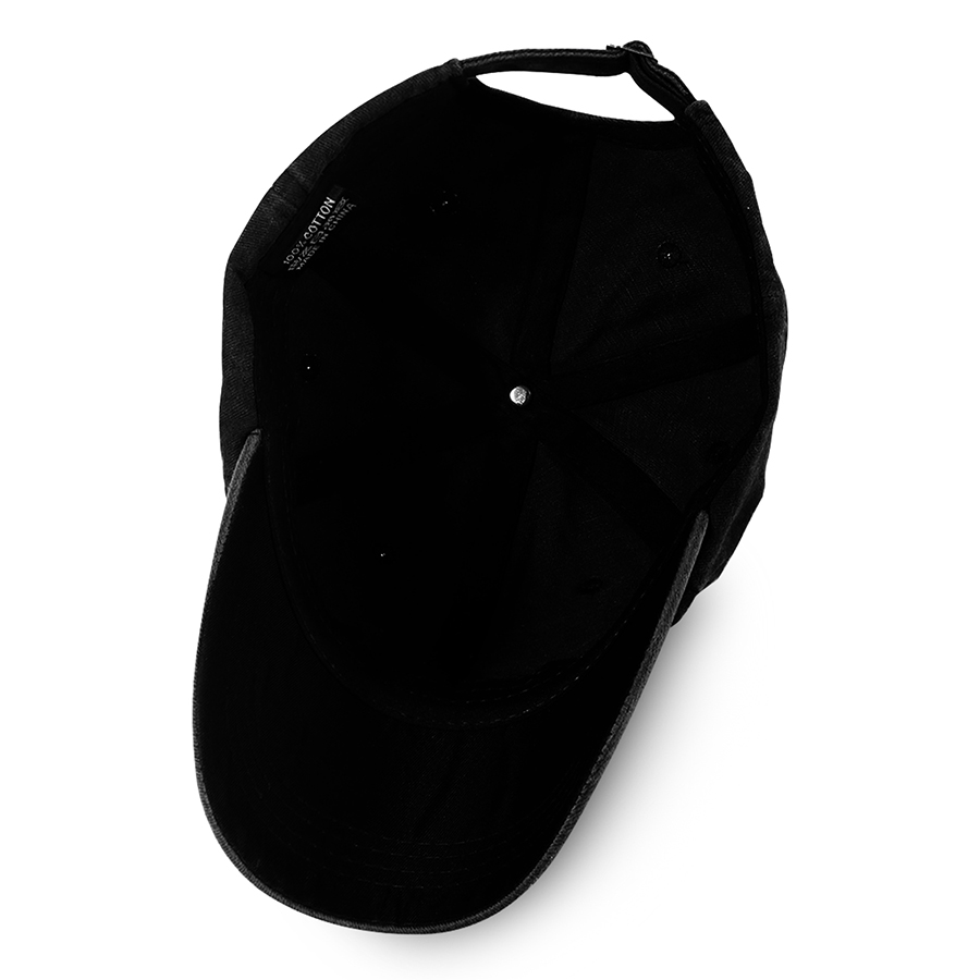 Stock Washed Cotton 6-Panel Baseball Cap w/ D-Ring Metal 9