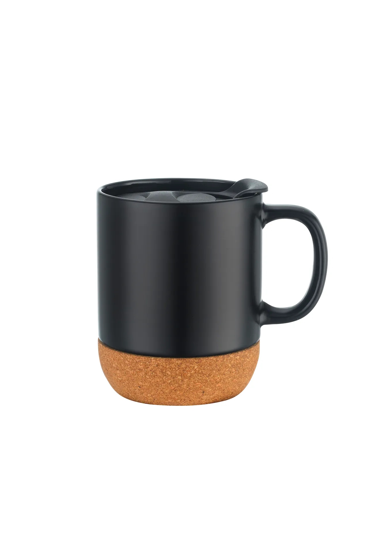 12oz Cork Base Ceramic Mug w/ Lid