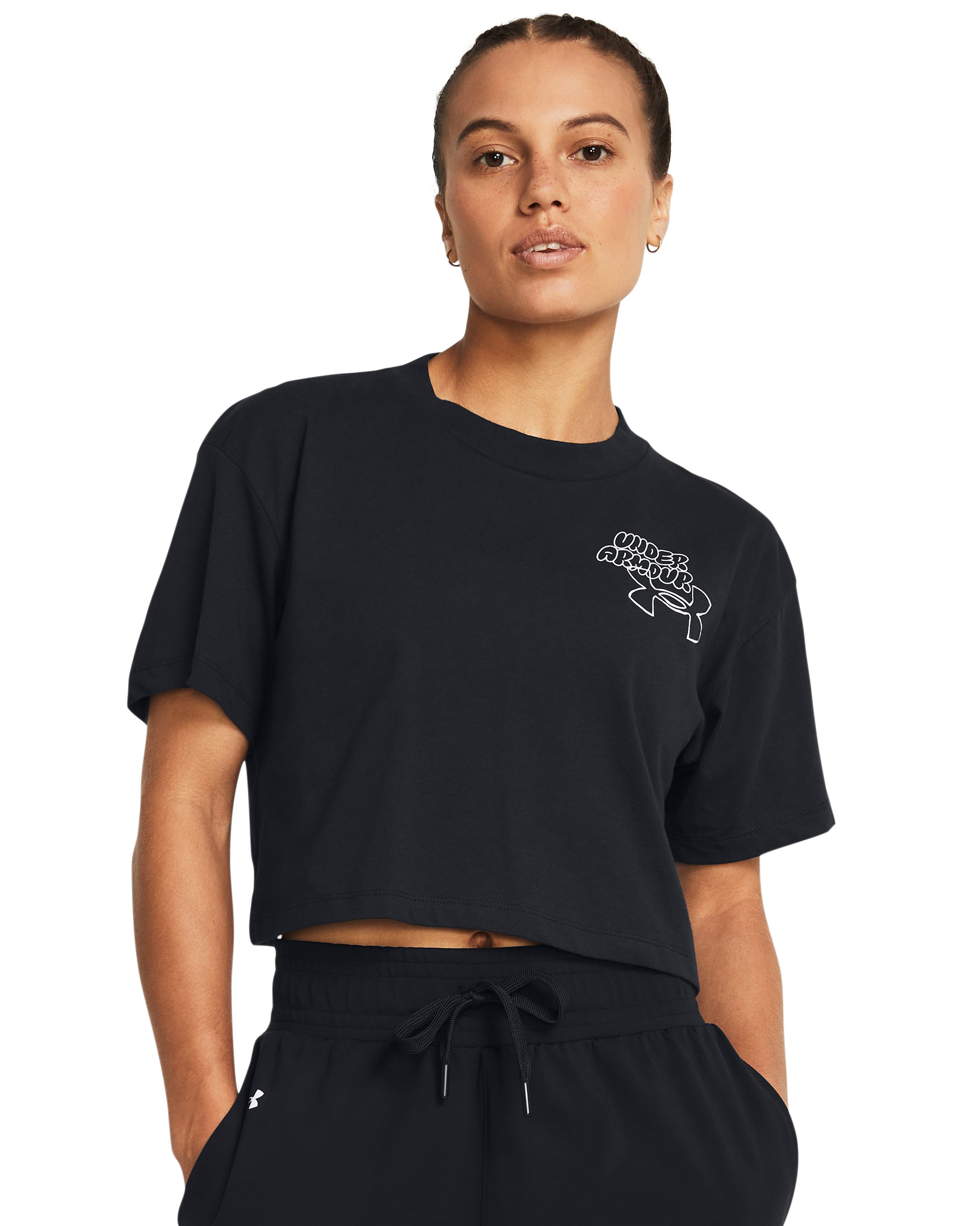 UA Bubble Script Women's Crop Short Sleeve 2
