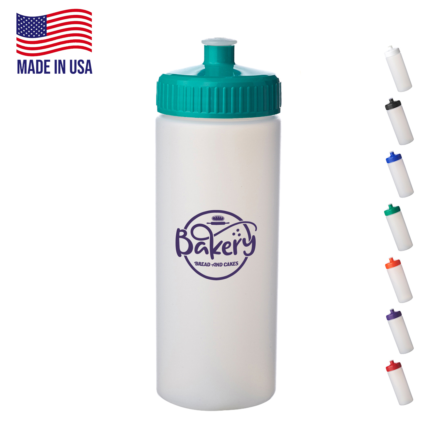 20 oz USA Made Frosted Sport Plastic Water Bottles 2