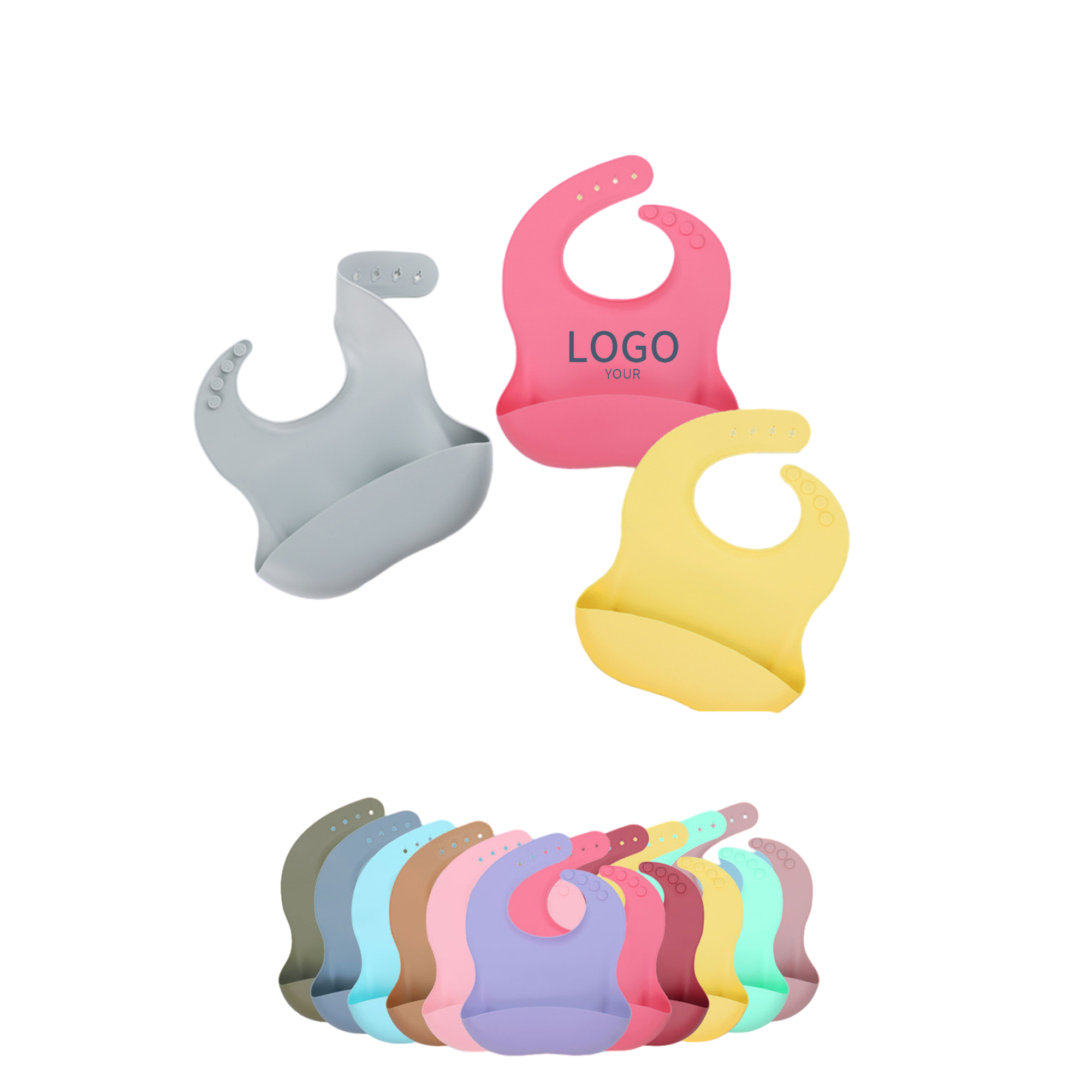 Silicone Baby Bib With Food Catcher Pocket 1