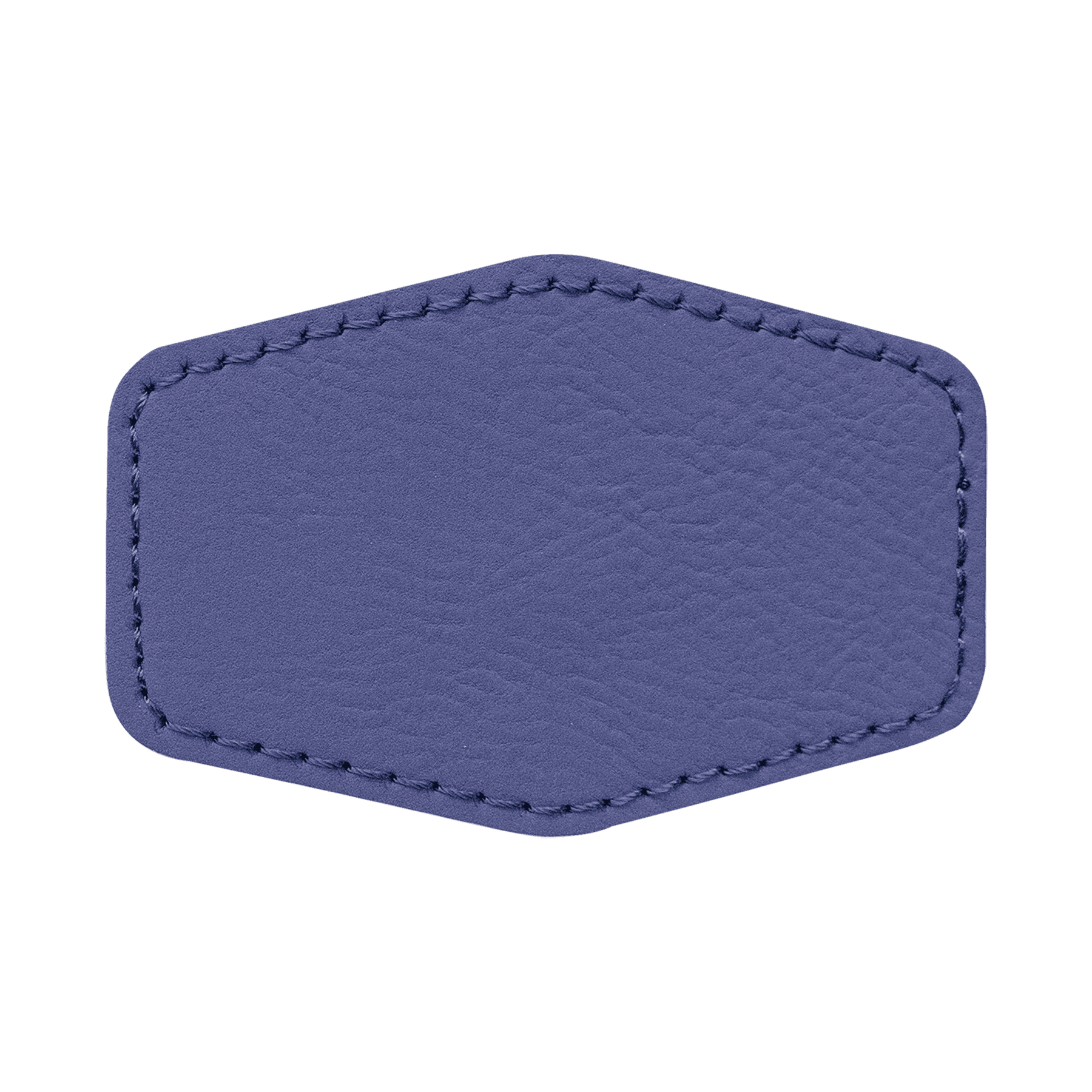 3" x 2" Leatherette Hexagon Patch with Adhesive 33