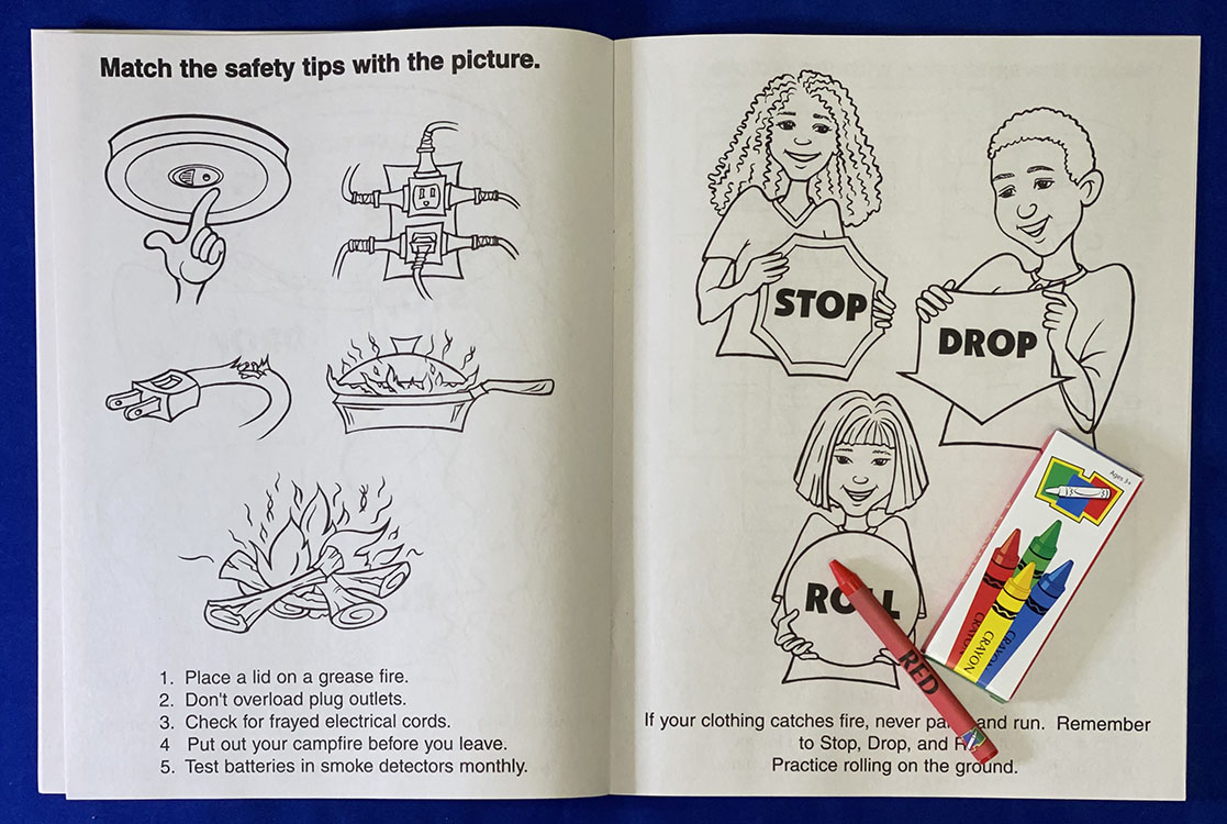 COLORING SET - Fire Safety Coloring Book Fun Pack 6