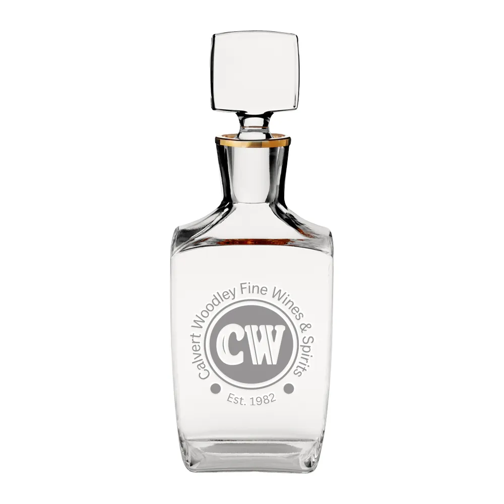 40oz. Gold Rimmed Spirit Decanter 3