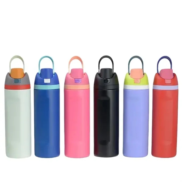 24oz Stainless Steel Water Bottle - Insulated with Handle, custom water bottle with logo imprint 8